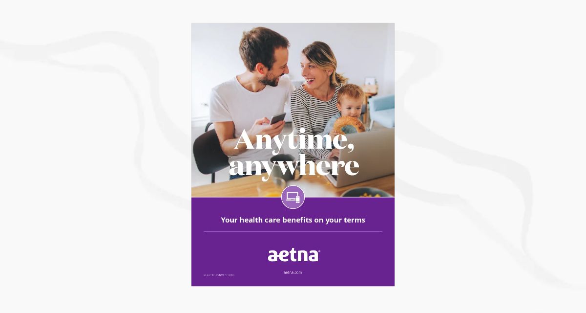 Aetna health member website mobile flyer