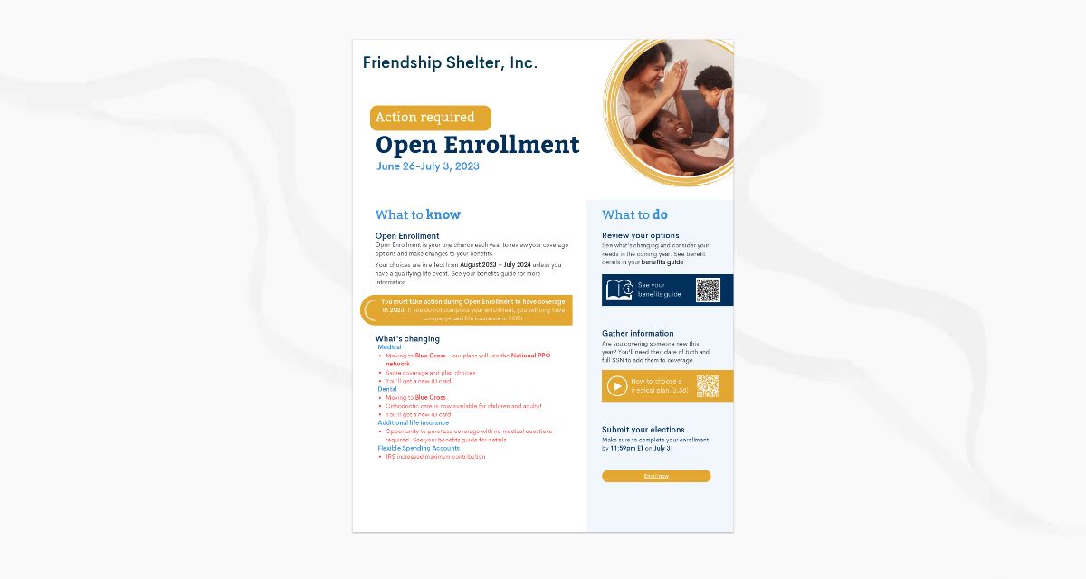 Friendship Shelter, Inc OE Flyer