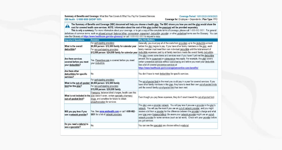 Utah Standard Plans 2023 Medical
